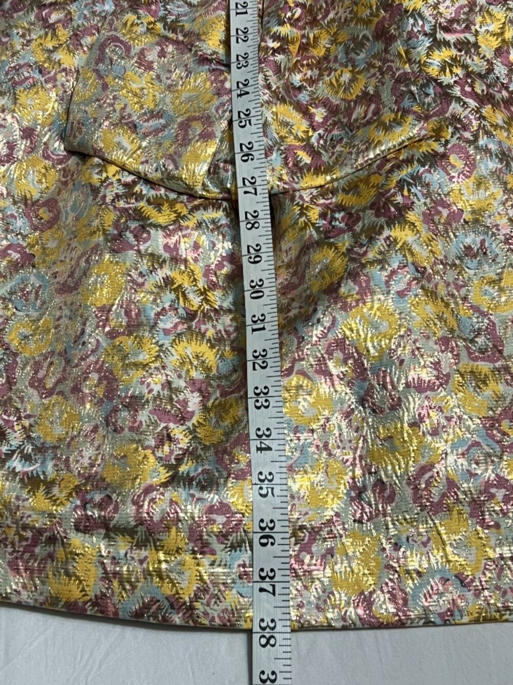 Zac Posen Target Metallic Brocade Cocktail Dress Size 20W Gold Pink Party Plus - Picture 10 of 11